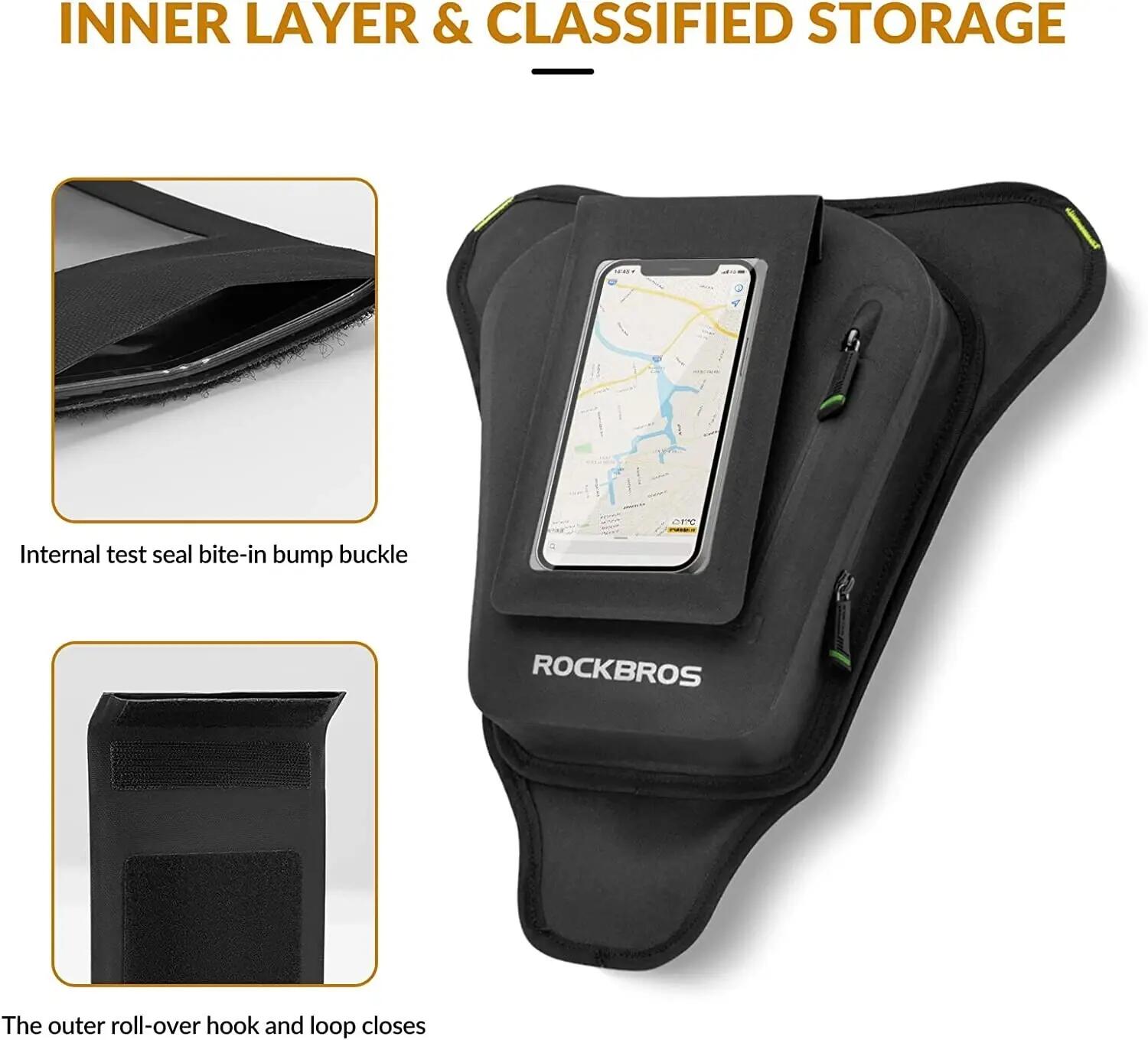 ROCKBROS Motorradtasche wasserdicht mit Handyfach 6,2" 5/9
