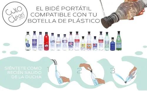 Bidé Portátil Trekking Viaje CuloClean Adaptador Amarillo 12g Sin Botella 6/8