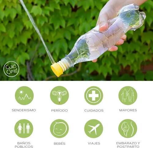 Bidé Portátil Trekking Viaje CuloClean Adaptador Amarillo 12g Sin Botella 5/8