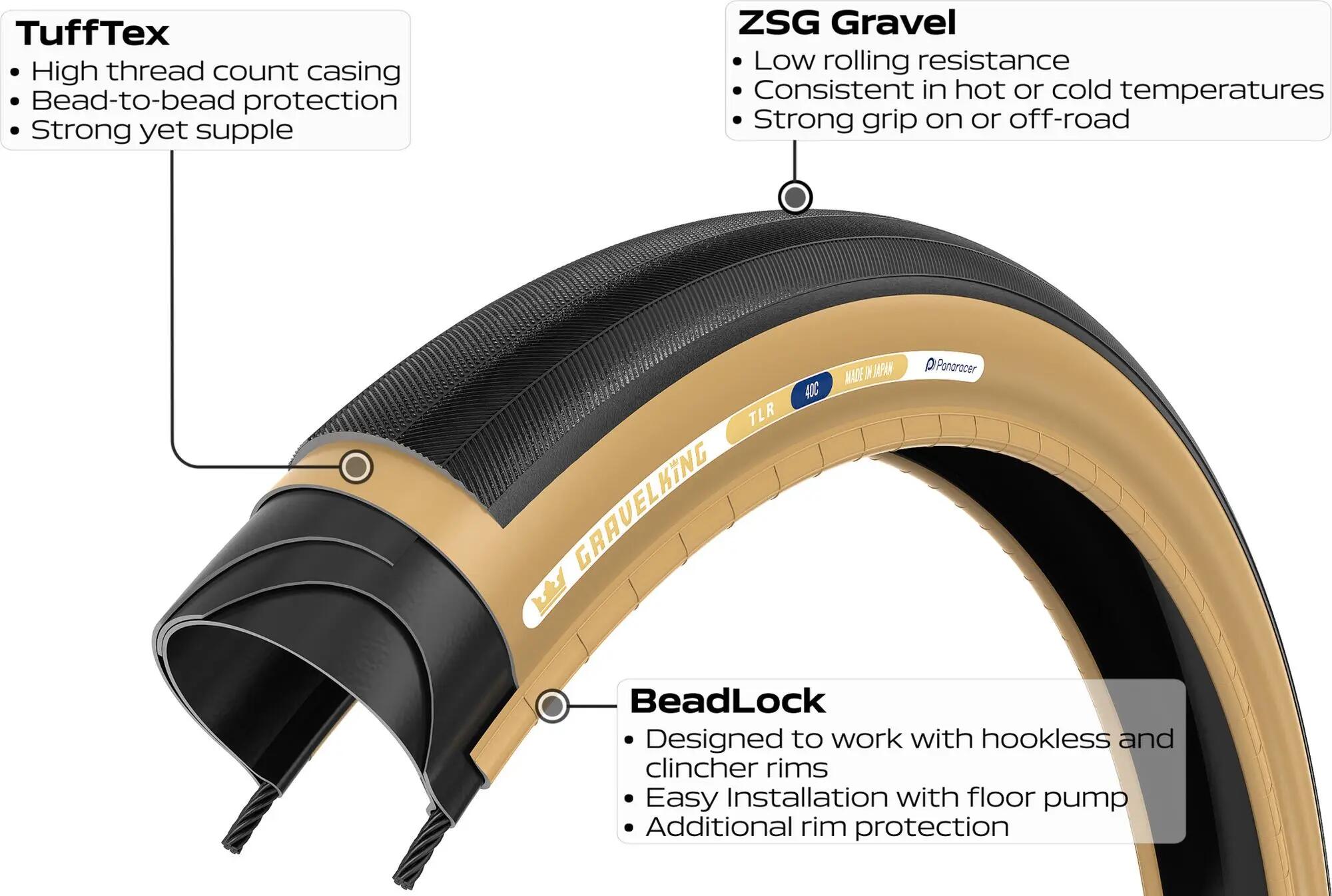 Panaracer GravelKing 700 mm Tubeless Ready Pneumatico morbido per ghiaia ZSG Mes 4/5