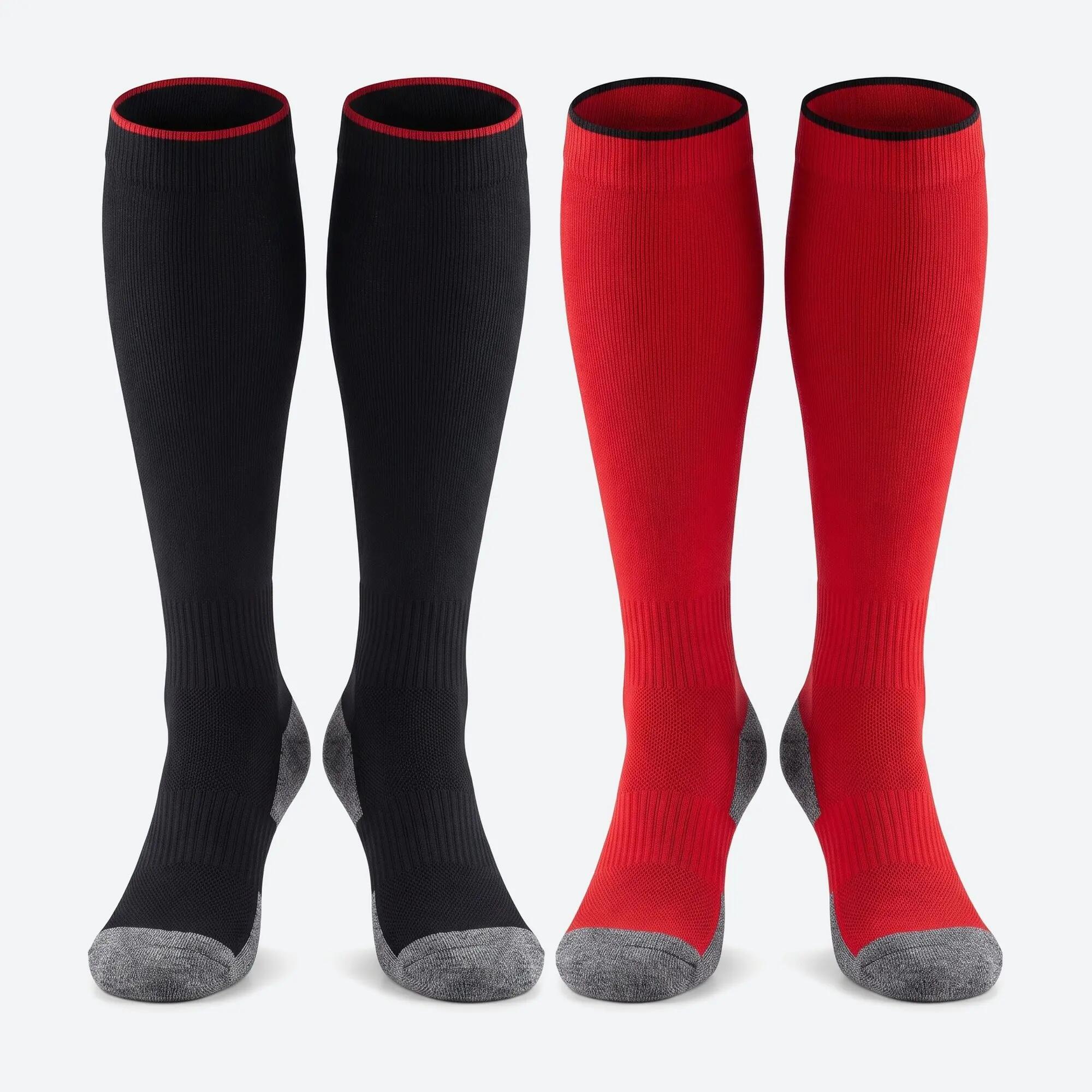 Damen und Herren Kompressionsstrümpfe Laufen 2er Pack, Kniestrümpfe Sport 2/10