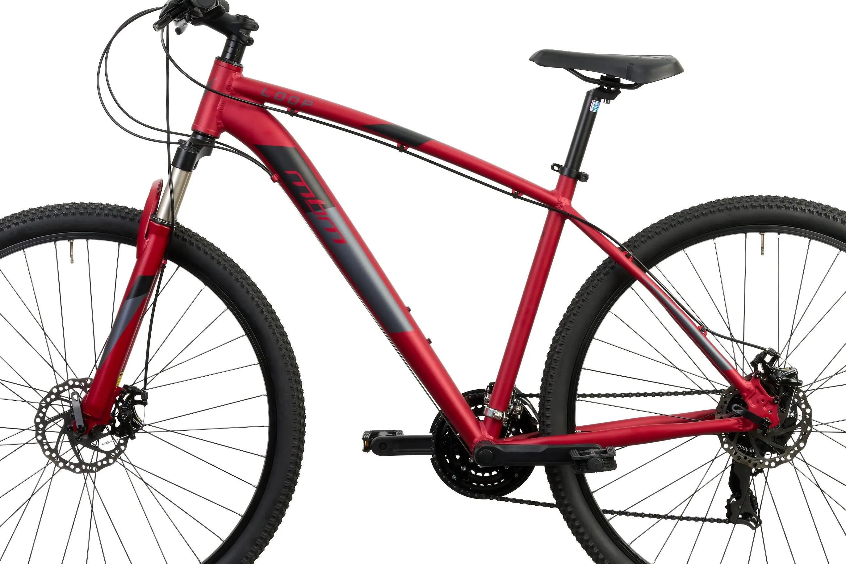 Rower Górski MTB Loop 29" Aluminiowa Rama Amortyzacja Tarczowe Hamulce Czerwony 3/6