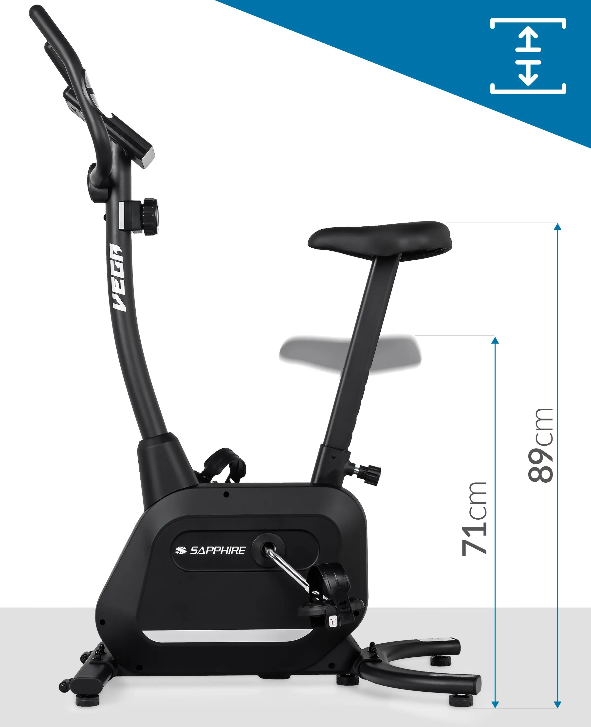 Rower stacjonarny magnetyczny Sapphire SG-540B Vega pomiar pulsu koło 6kg rolki 11/11