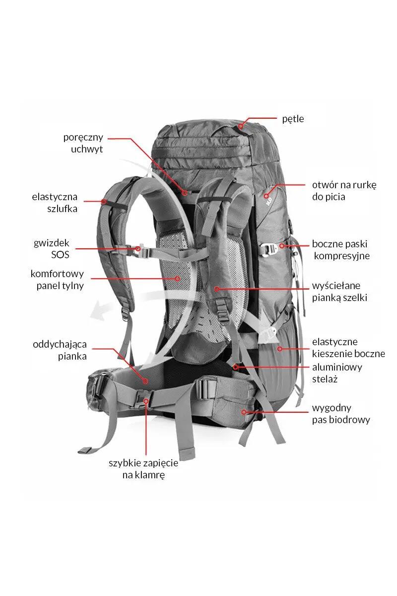 Naturehike trekking, hiking backpack 55 l 5/7