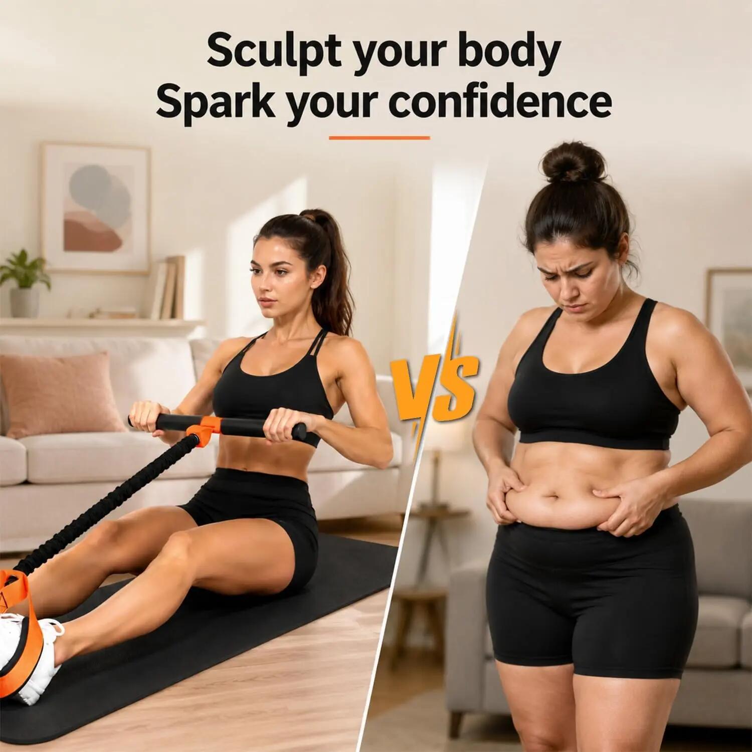 1 pédale de résistance avec poignées, Appareil d'entraînement pour abdominaux et 5/6