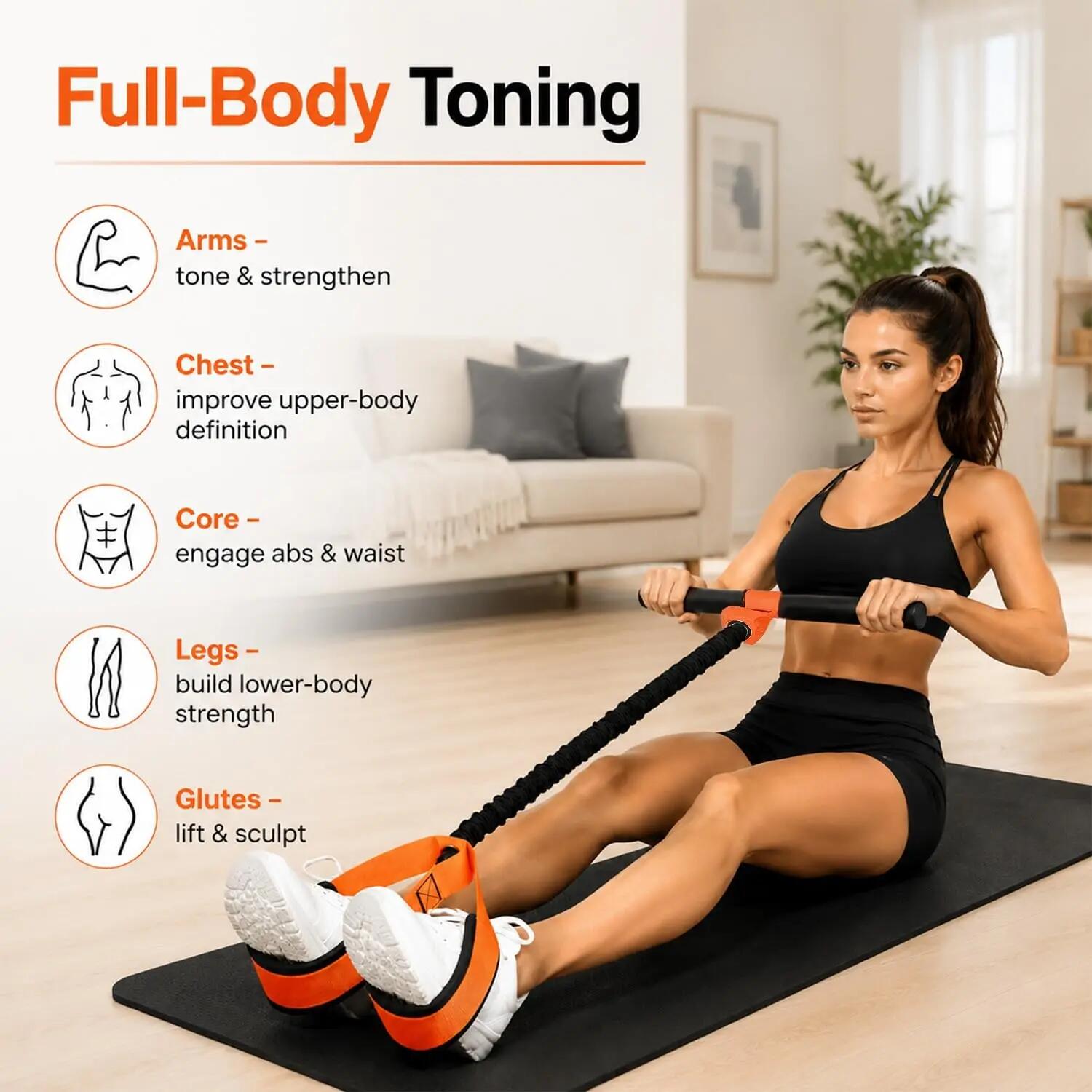 1 pédale de résistance avec poignées, Appareil d'entraînement pour abdominaux et 3/6