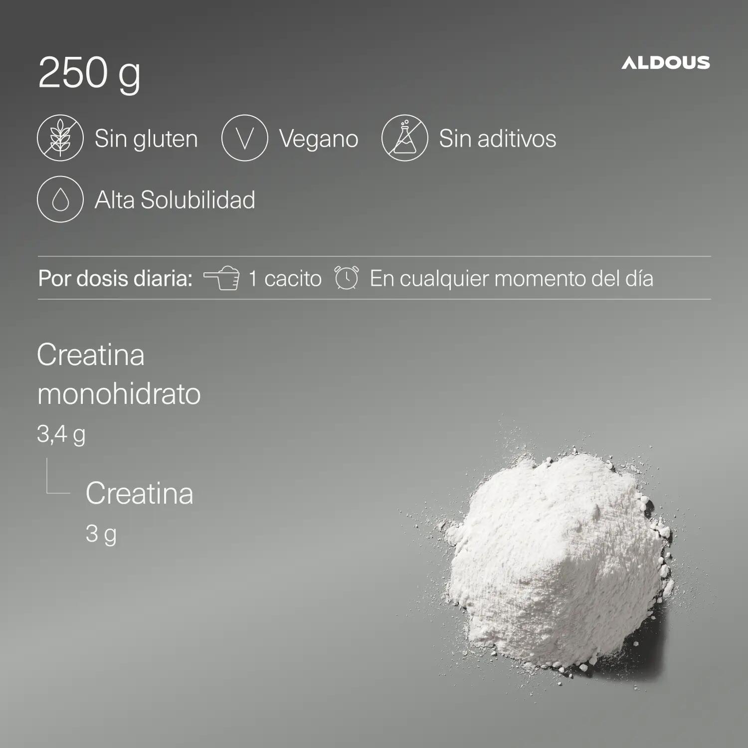 Creatina Monohidrato 500 Mesh - 250 g - Entrenamiento, Fuerza y Masa Muscular 3/6