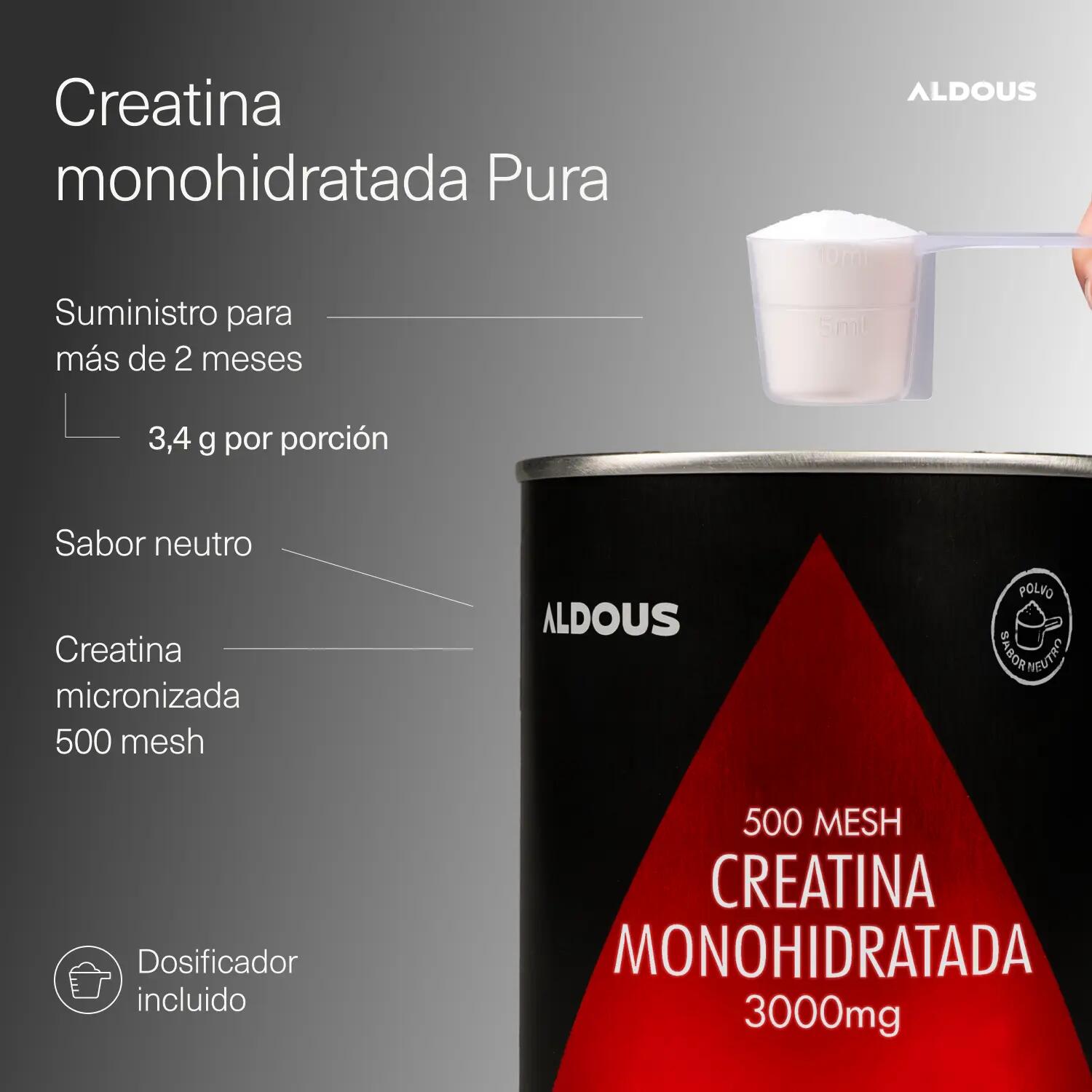 Creatina Monohidrato 500 Mesh - 250 g - Entrenamiento, Fuerza y Masa Muscular 2/6