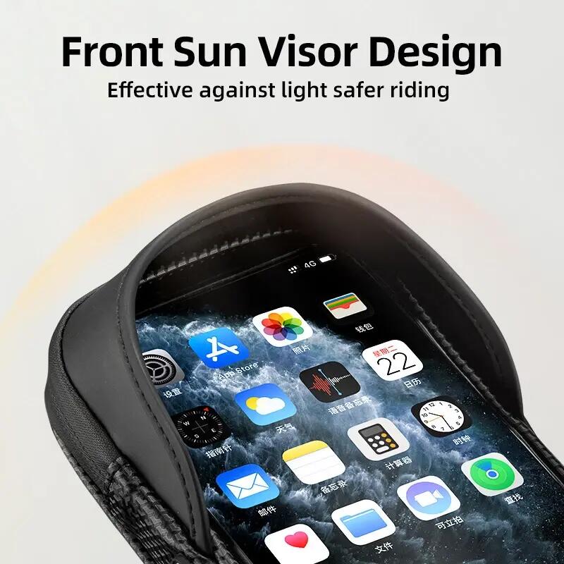 Sacoche de guidon ROCKBROS pour téléphone 6,2" 360° 6/8