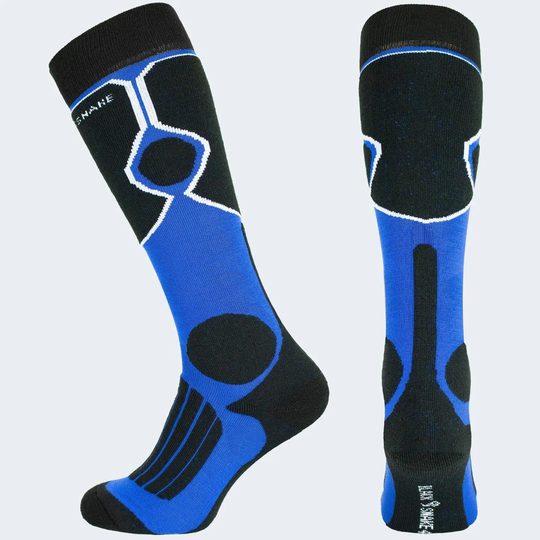 Damen Herren Skisocken kniehoch gepolstert, Wollanteil, Klimasohle, 4er Pack 5/7