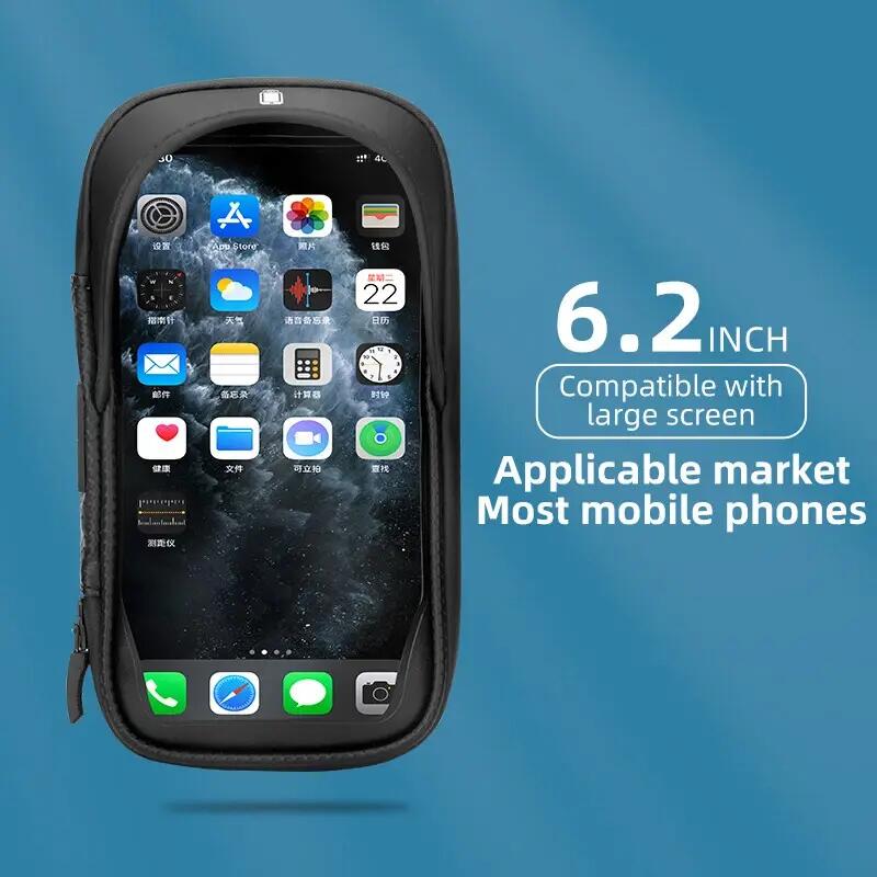 Sacoche de guidon ROCKBROS pour téléphone 6,2" 360° 4/8