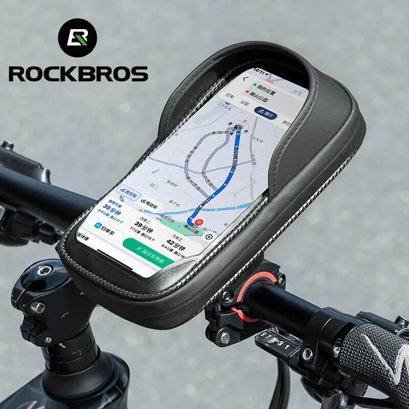 Sacoche de guidon ROCKBROS pour téléphone 6,2" 360° 2/8