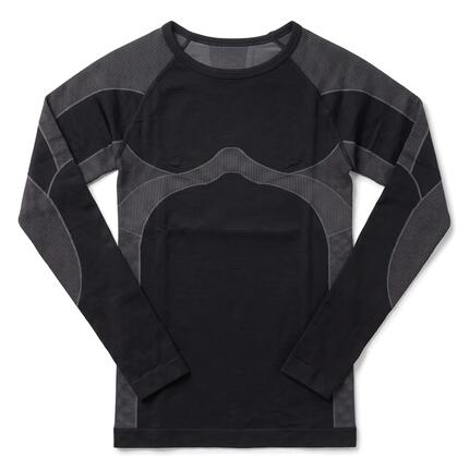 Jungen Mädchen Ski Funktionsshirt Langarm Unterhemd nahtlos wärmend atmungsaktiv