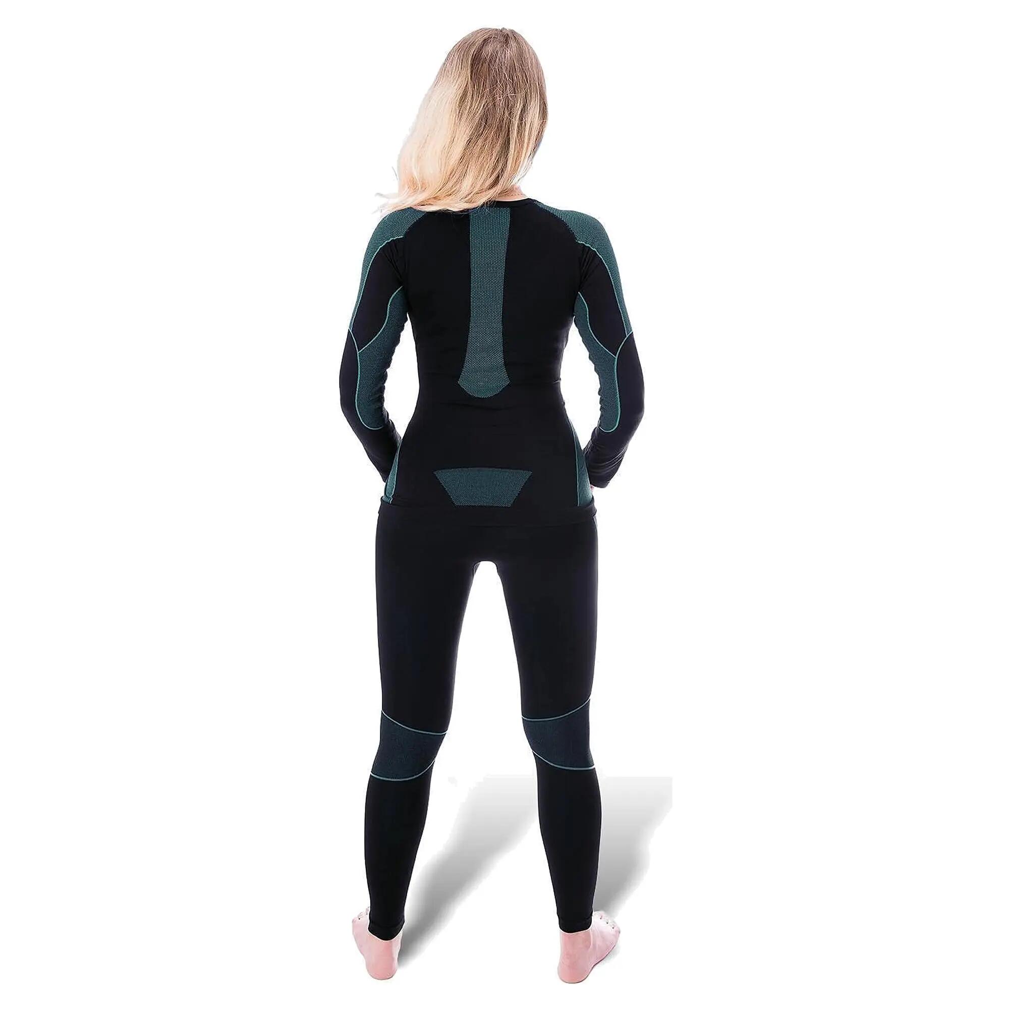 Damen Skiunterwäsche Set Funktionsunterwäsche Seamless Shirt und lange Hose 2/11