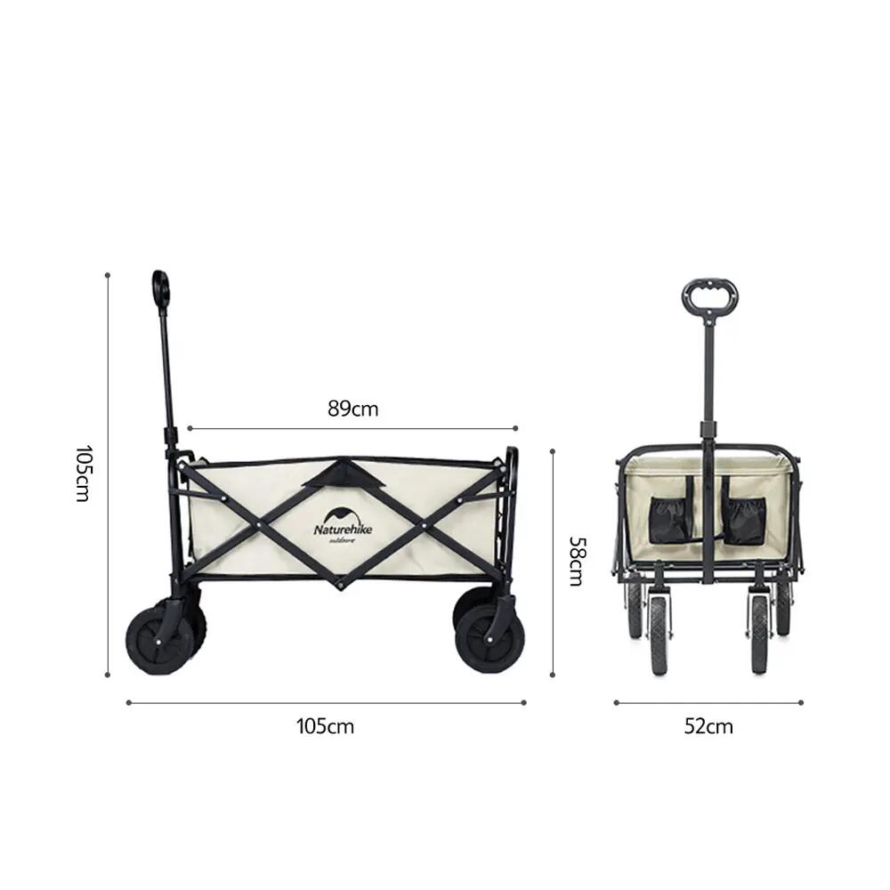 Carro Plegable de Transporte Ligero Naturehike Khaki 2/7