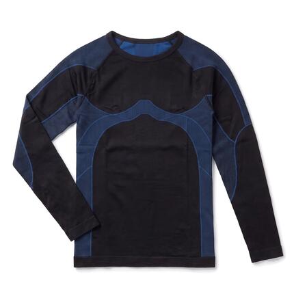Jungen Mädchen Ski Funktionsshirt Langarm Unterhemd nahtlos wärmend atmungsaktiv