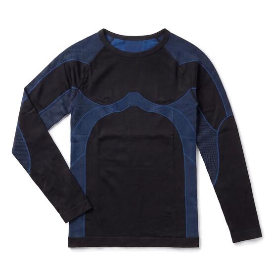 Jungen Mädchen Ski Funktionsshirt Langarm Unterhemd nahtlos wärmend atmungsaktiv