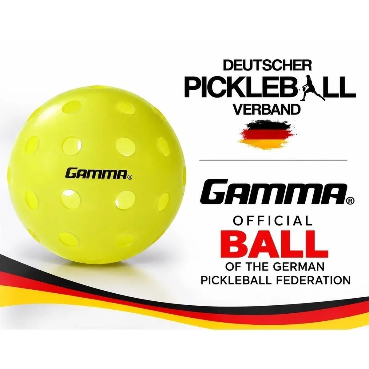 Gamma Pickleball Photon Indoor Ball, rot 3er-Pack 2/2