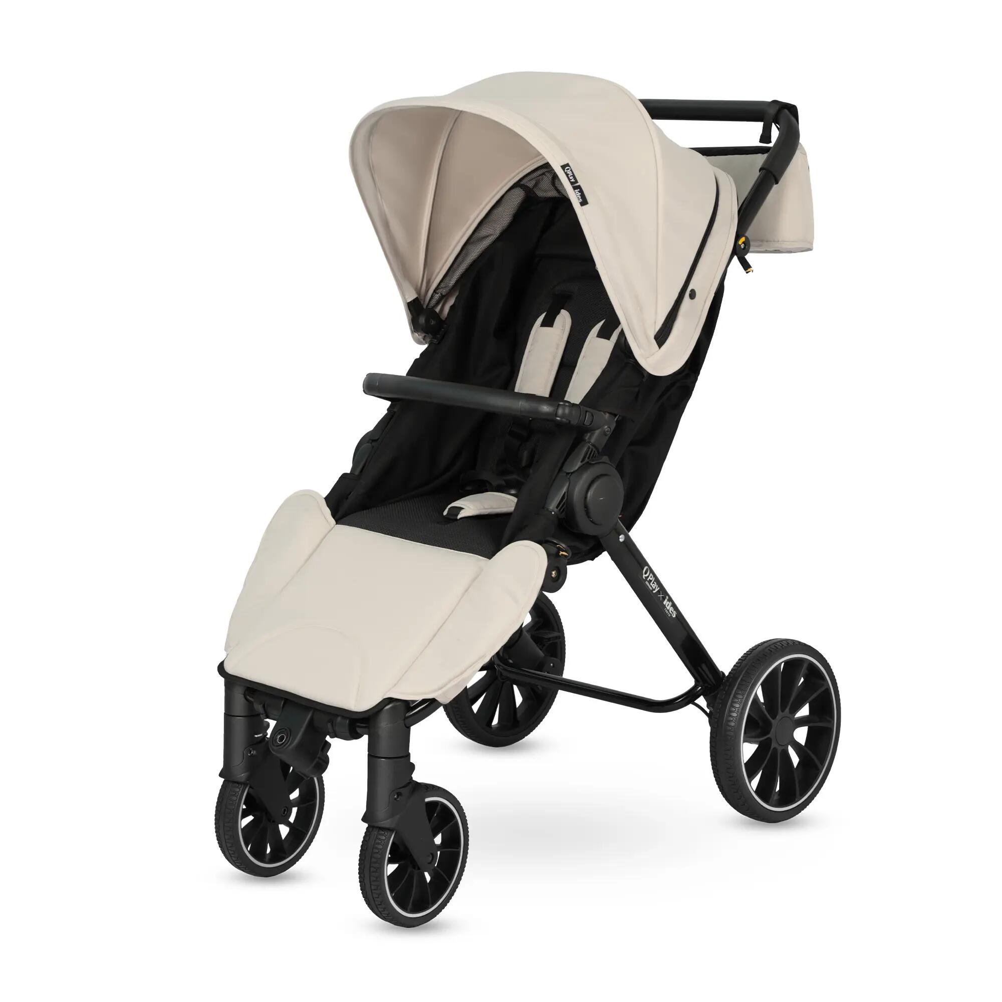 Qplay Go Cargo – Poussette pliable & chariot - Beige 2/7
