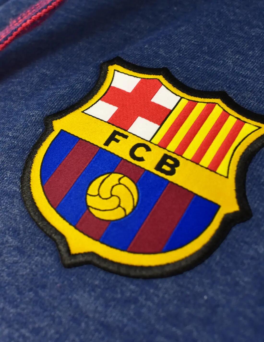 Le sweat à capuche Barça bleu marine 2/7