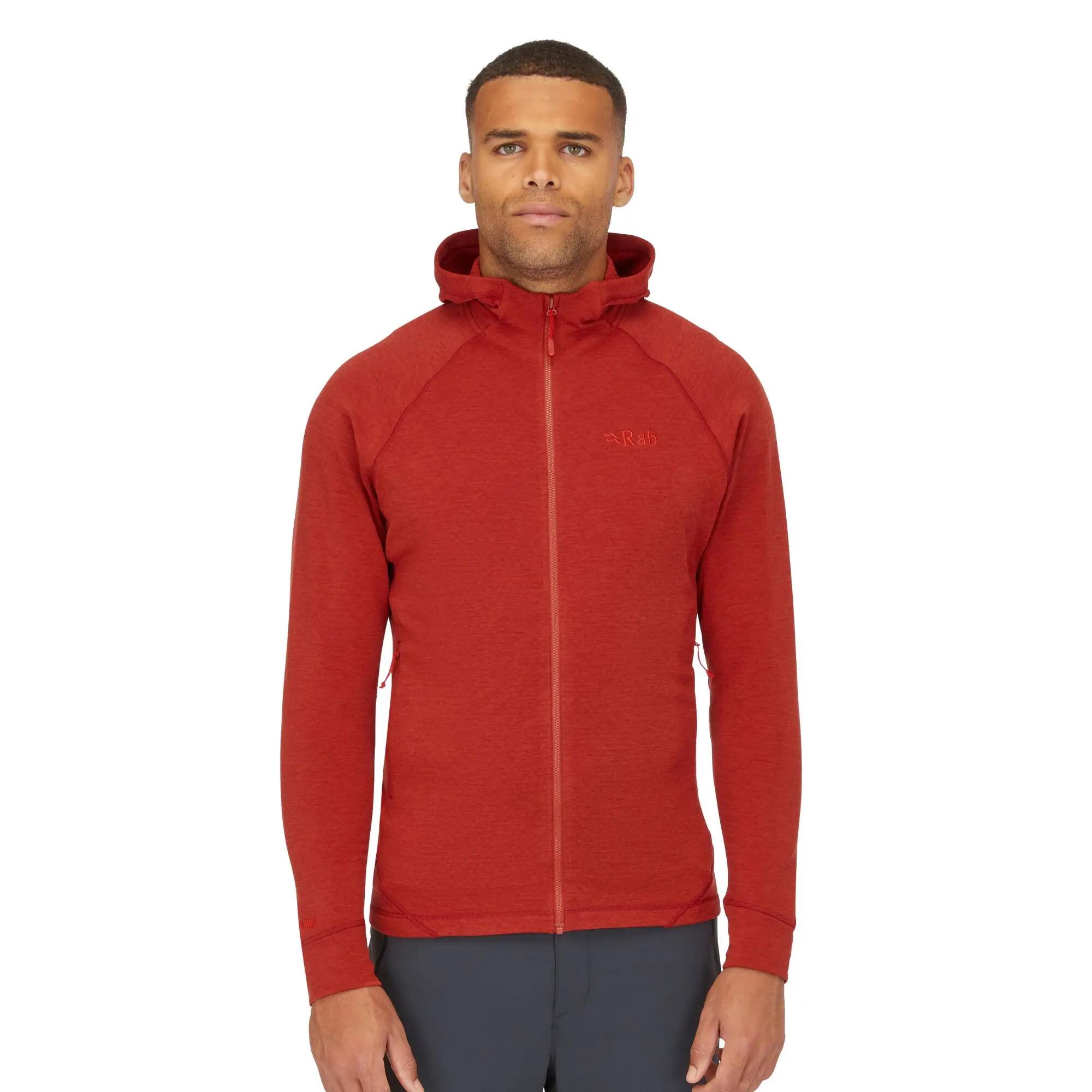 Men's Fleece Hoody Nexus Lightweight - Tuscan Red -  1