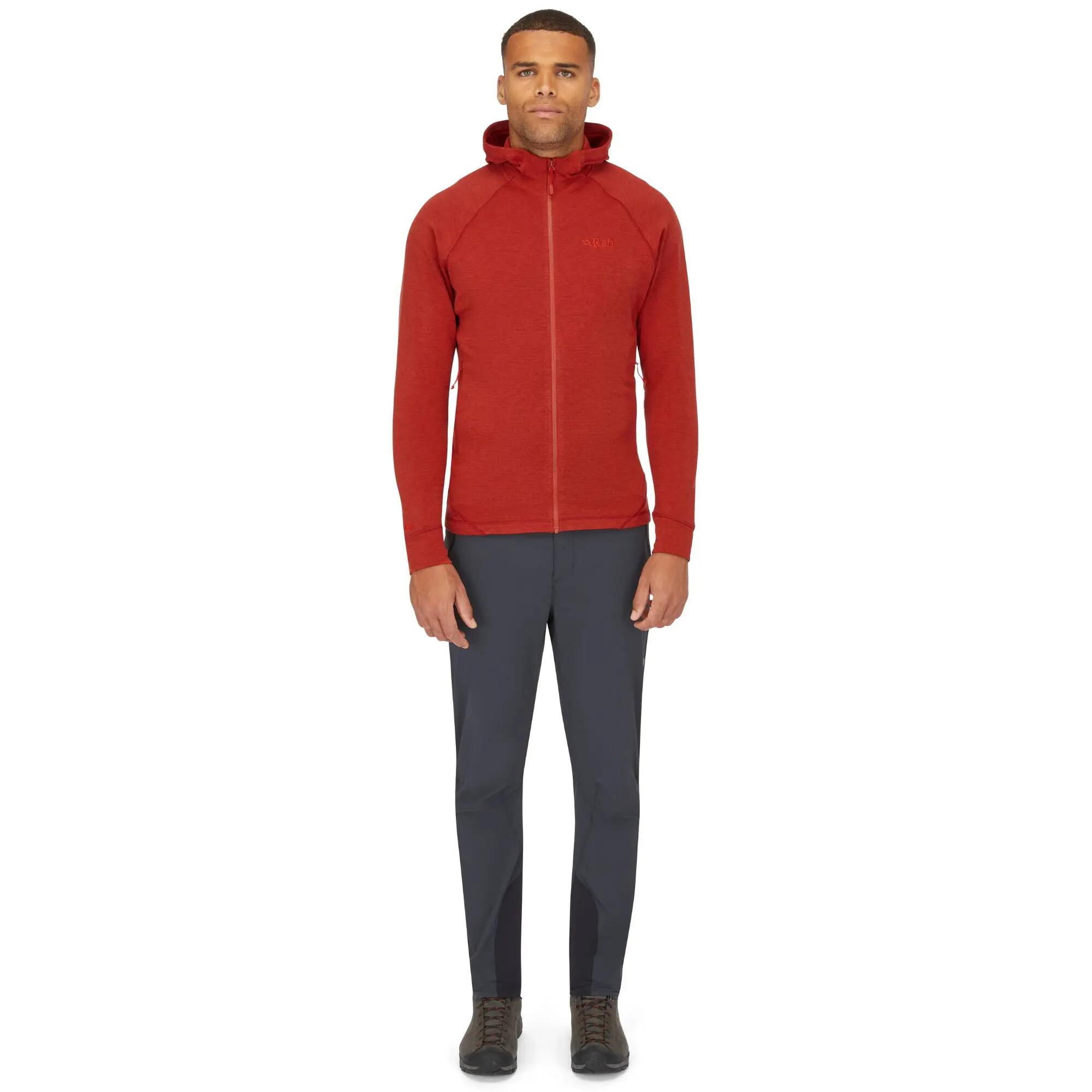 Men's Fleece Hoody Nexus Lightweight - Tuscan Red -  3