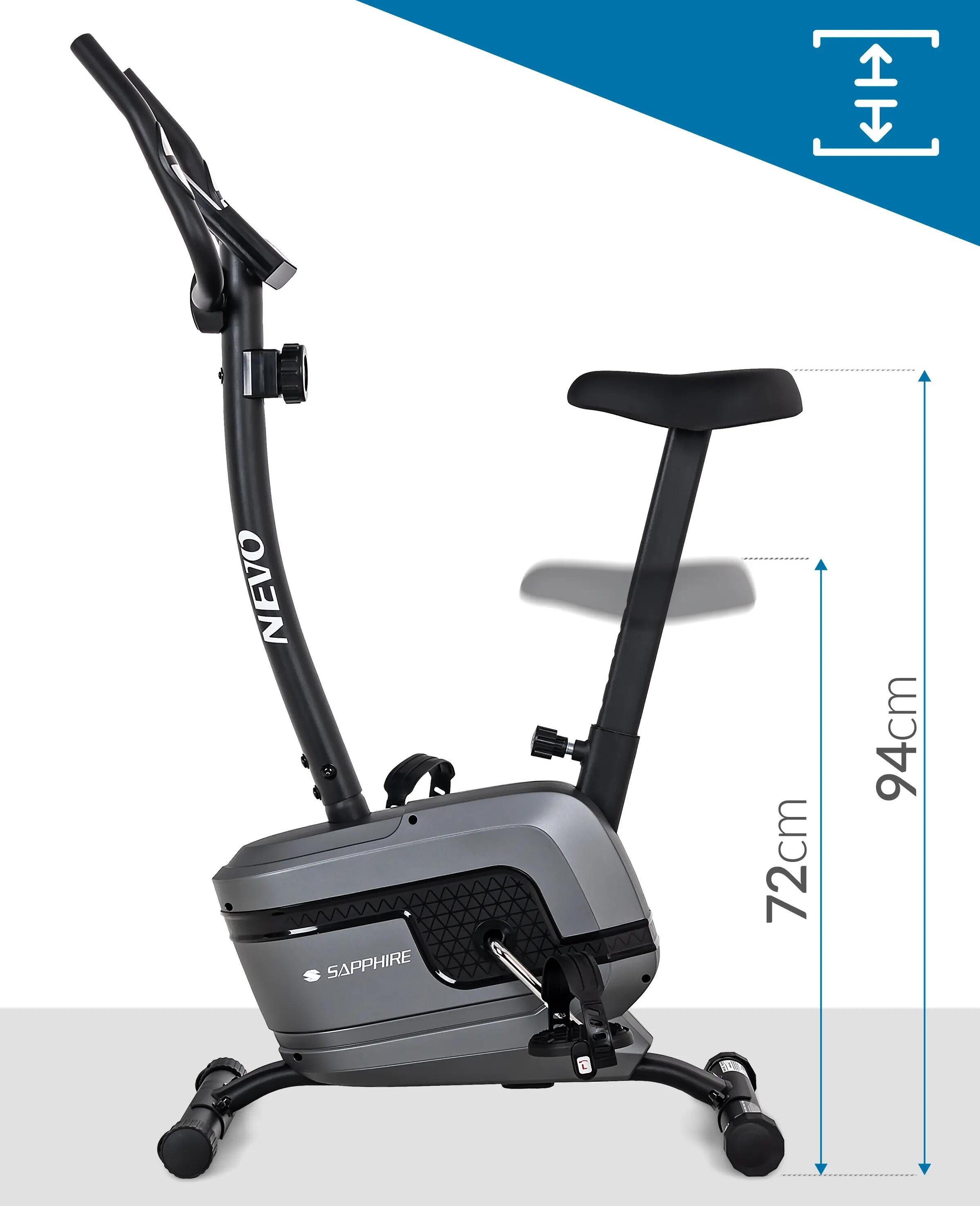 Rower stacjonarny magnetyczny Sapphire SG-430B Nevo koło 8kg pomiar pulsu 10/10
