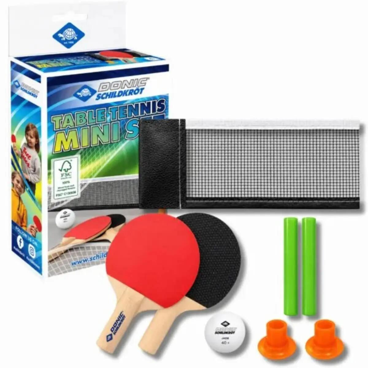 Zestaw do tenisa stołowego mini  Donic 2 rakietki piłeczka i siatka 2/6