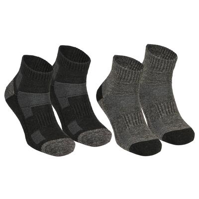 2 Paia - Calze da trekking in lana merino a doppio strato anti-vesciche - Avery