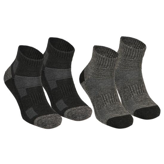 2 Paia - Calze da trekking in lana merino a doppio strato anti-vesciche - Avery