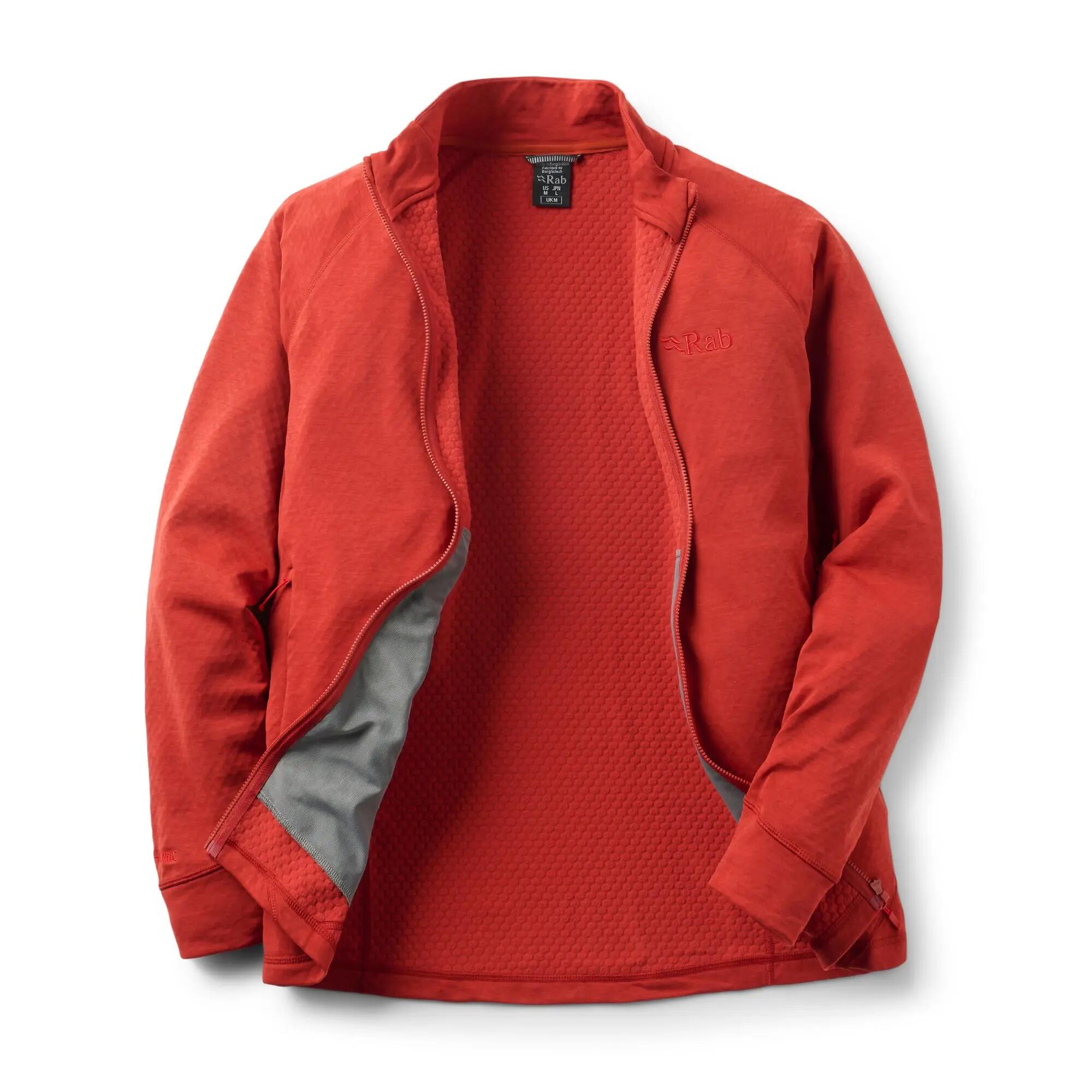 Men's Fleece Jacket Nexus Lightweight - Tuscan Red -  3