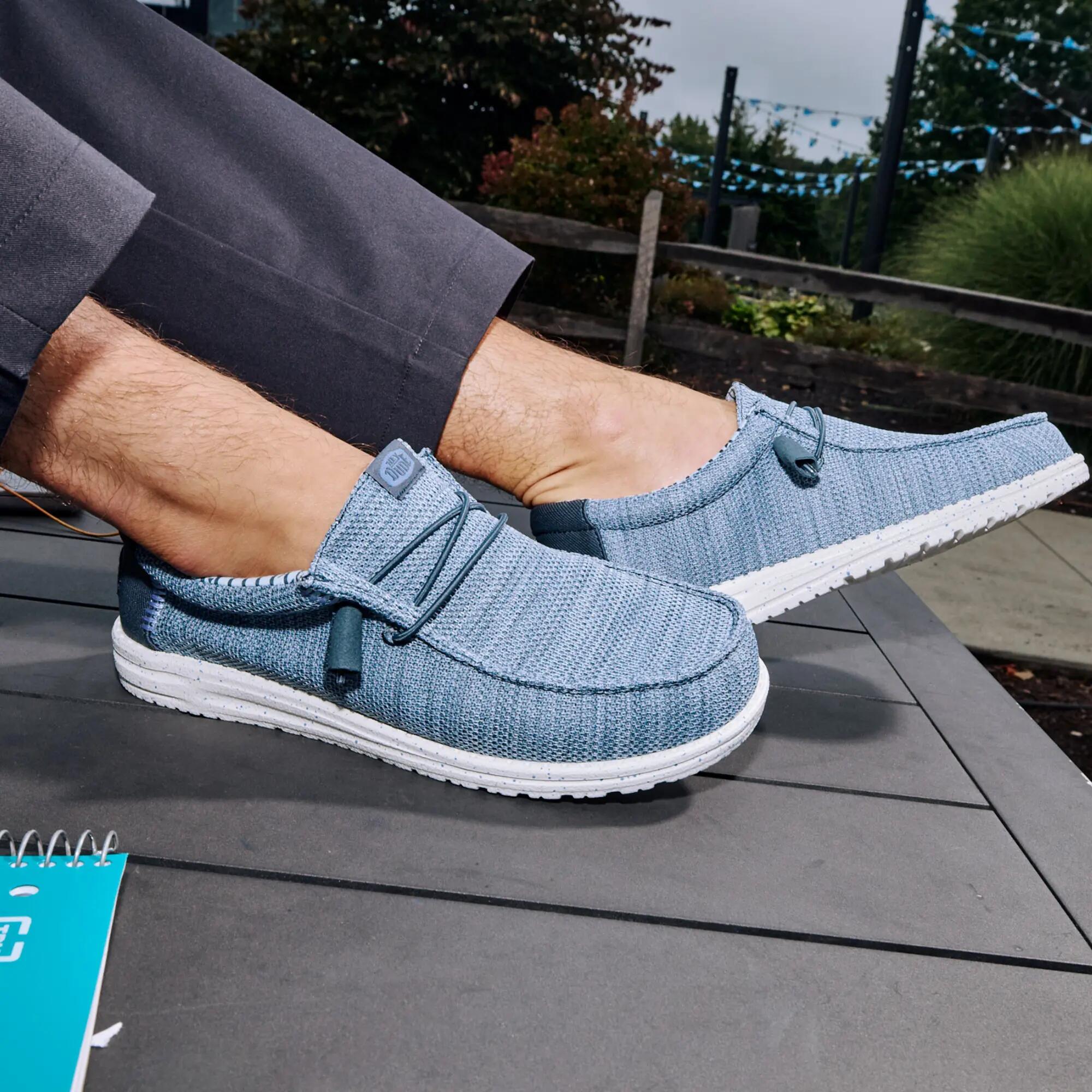 Zapatillas casual - Hombre - Ligeras y flexibles - Wally Stretch - Azul denim 3/5