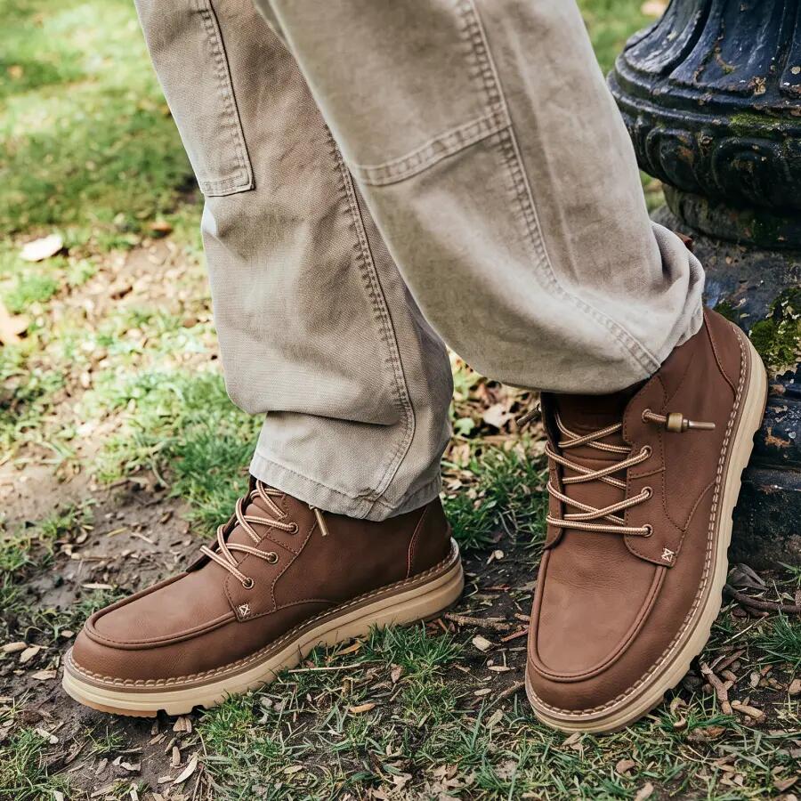 Botas - Hombre - Ligeras, Easy-On - Flint Classic - Marrón 3/5