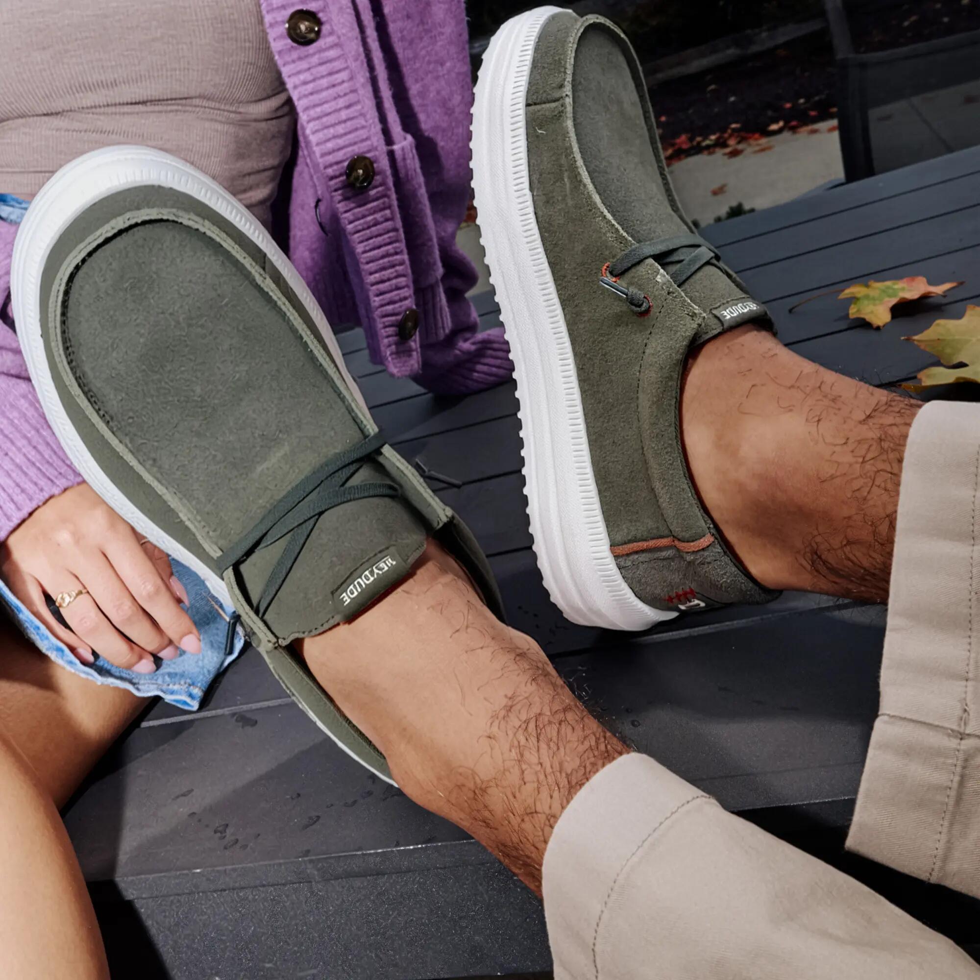 Zapatillas slip-on - Hombre - REV SUEDE - Verde caqui 3/5
