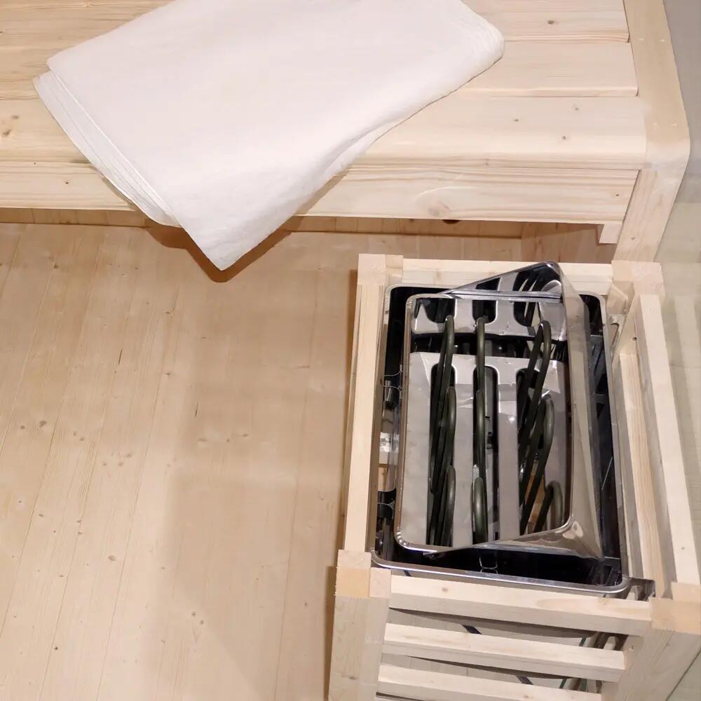 Traditionele sauna SHADOW XL BIG - 200 x 200 cm voor 6 personen 9/9