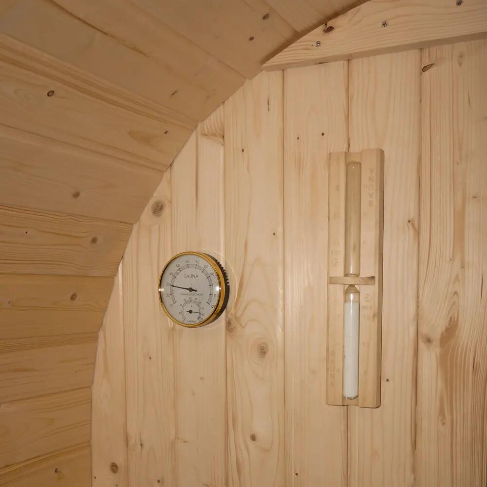 Buiten sauna CUBE S - Afmetingen: ca. 194 cm x 120 cm 10/12