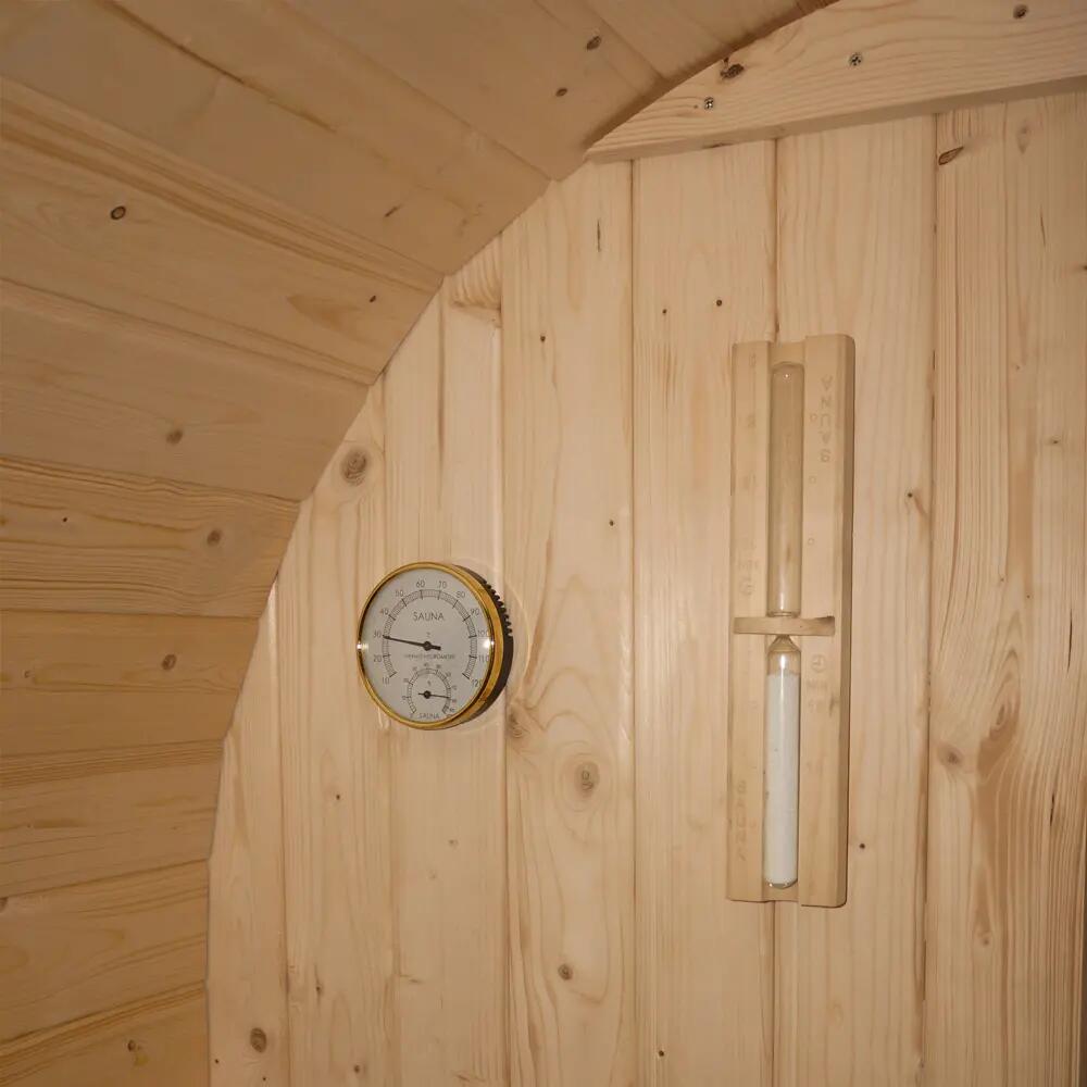 Sauna extérieur à tonneau LAHTI M - 195 x 120 cm pour 2 personnes 9/12