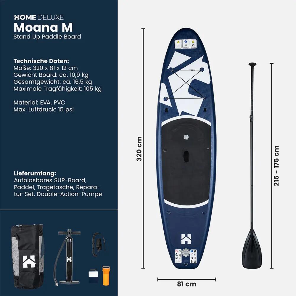 Stand Up Paddle – M, Blauw 9/12