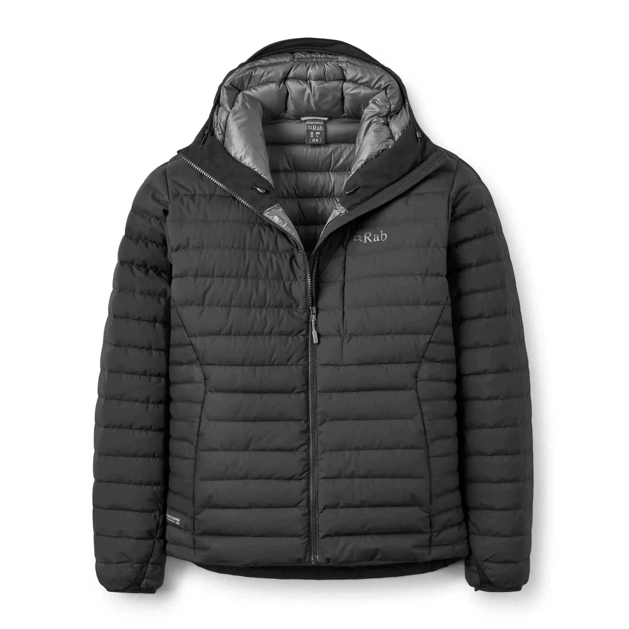 Men's Down Jacket Microlight Windstopper - Black -  1
