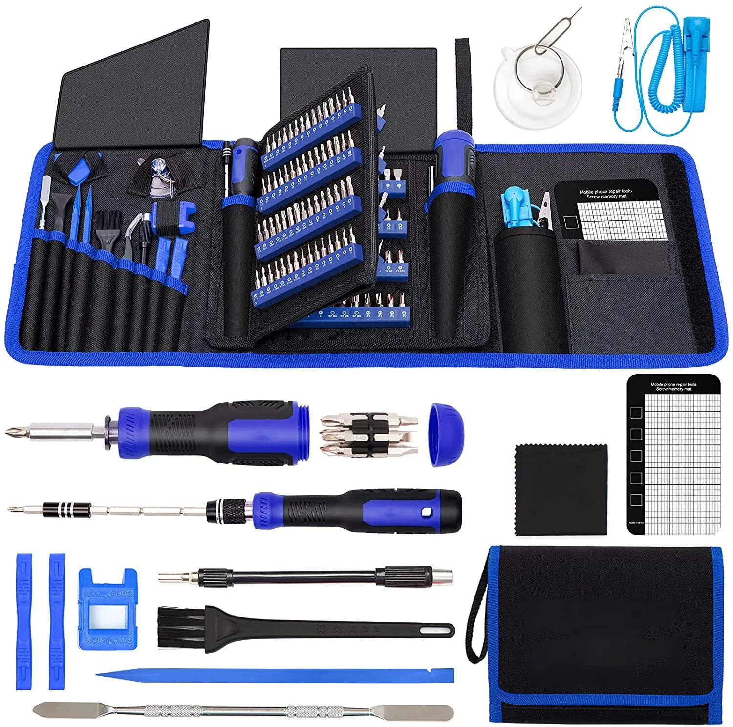 Set doua Surubelnite de Precizie, extensibile 190 in 1, bits otel, kit complet