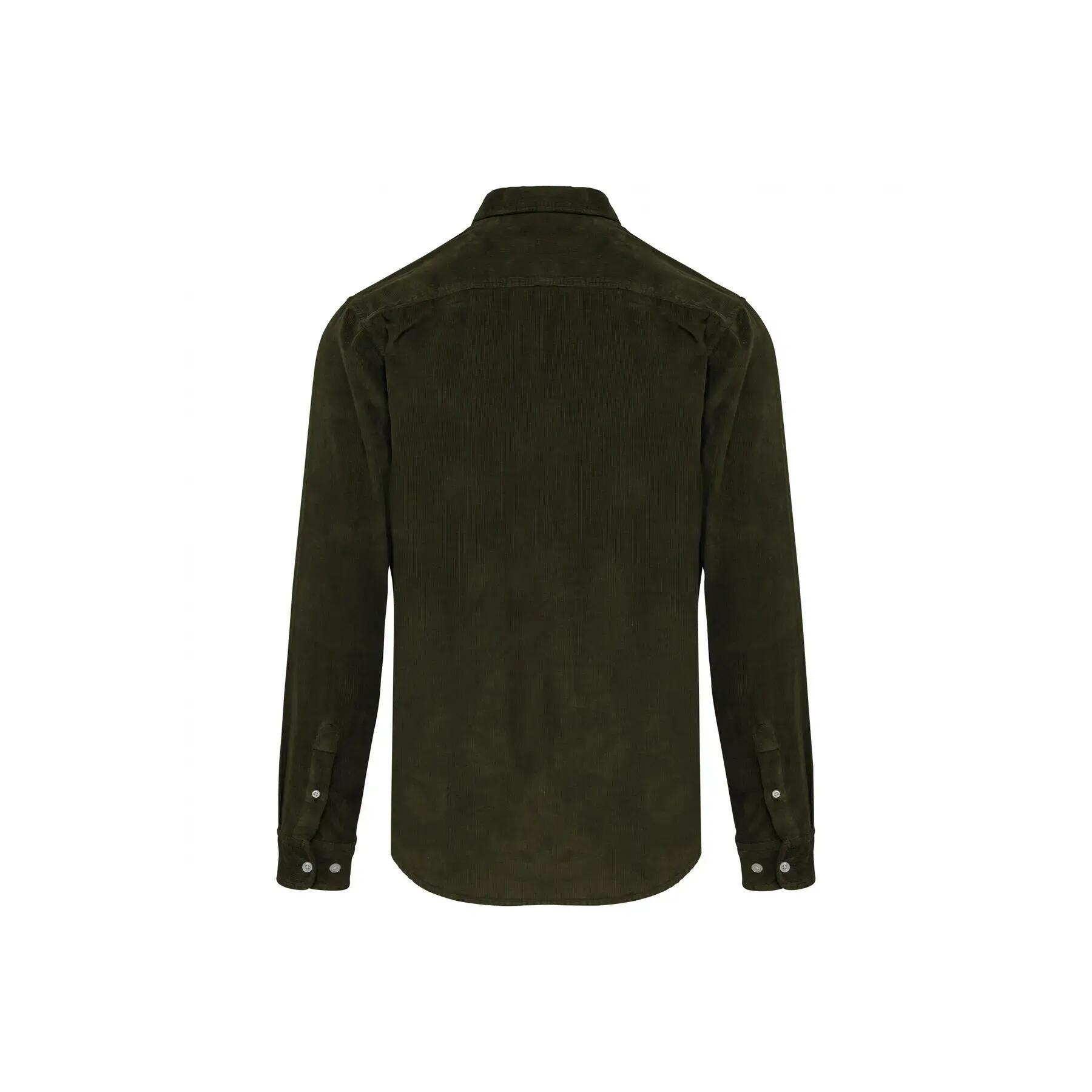 Camicia a maniche lunghe in velluto Kariban 2/3