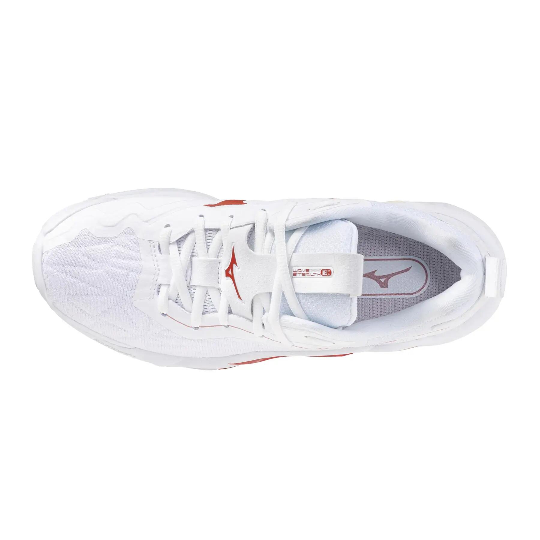 Scarpe da pallamano Mizuno Wave Stealth Neo 2 Bianco/Rosa 3/5