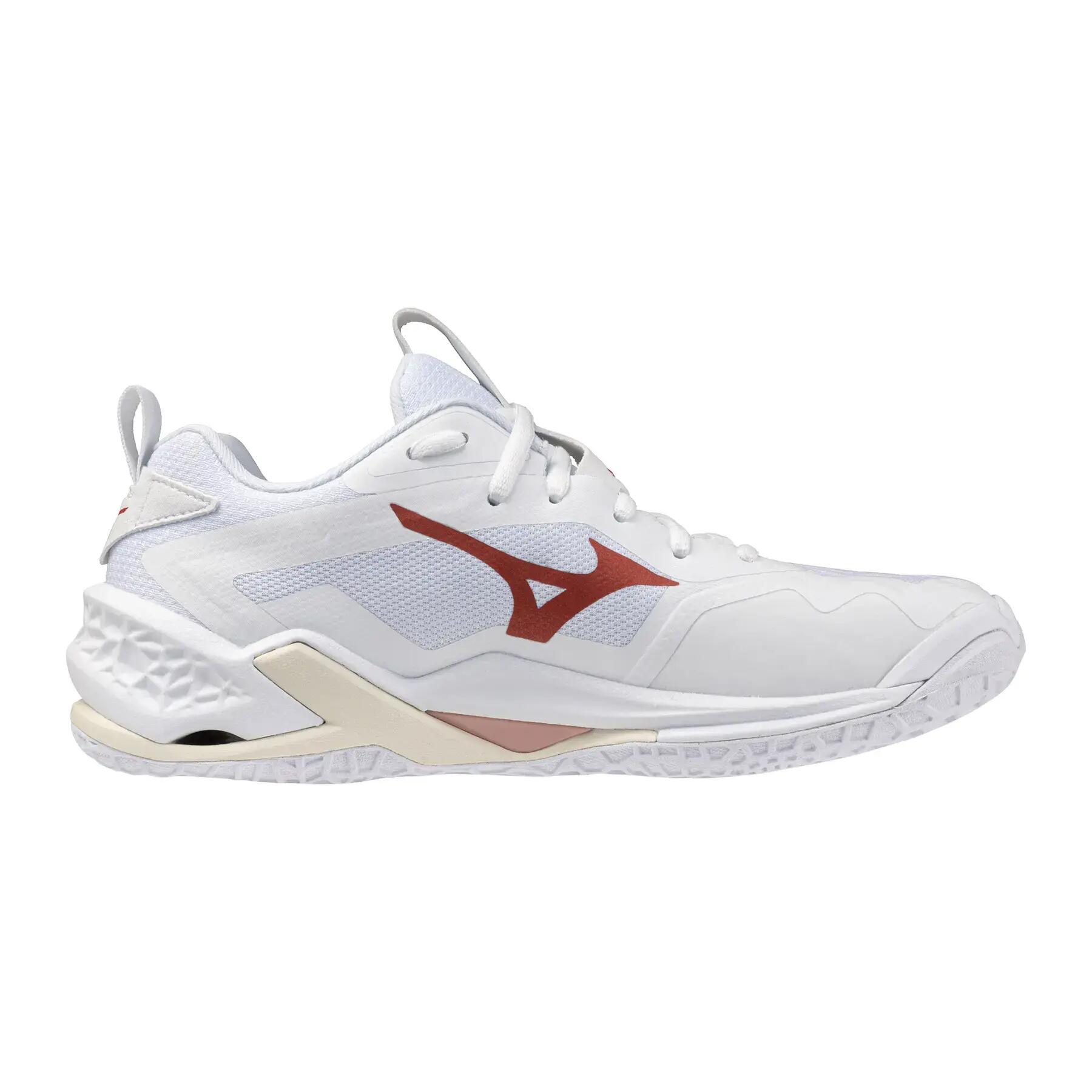 Scarpe da pallamano Mizuno Wave Stealth Neo 2 Bianco/Rosa 2/5