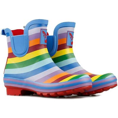 Dames enkellaarsjes rouchette rainbow