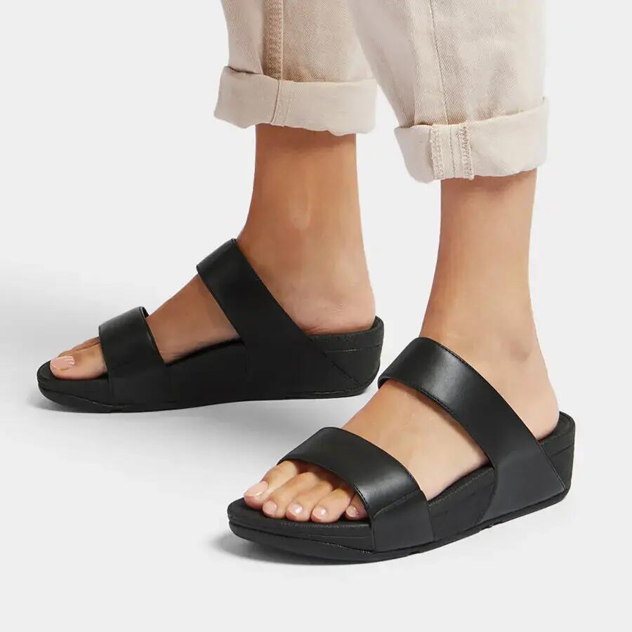 Sandálias de couro para mulheres FitFlop Lulu Adjustable 6/7