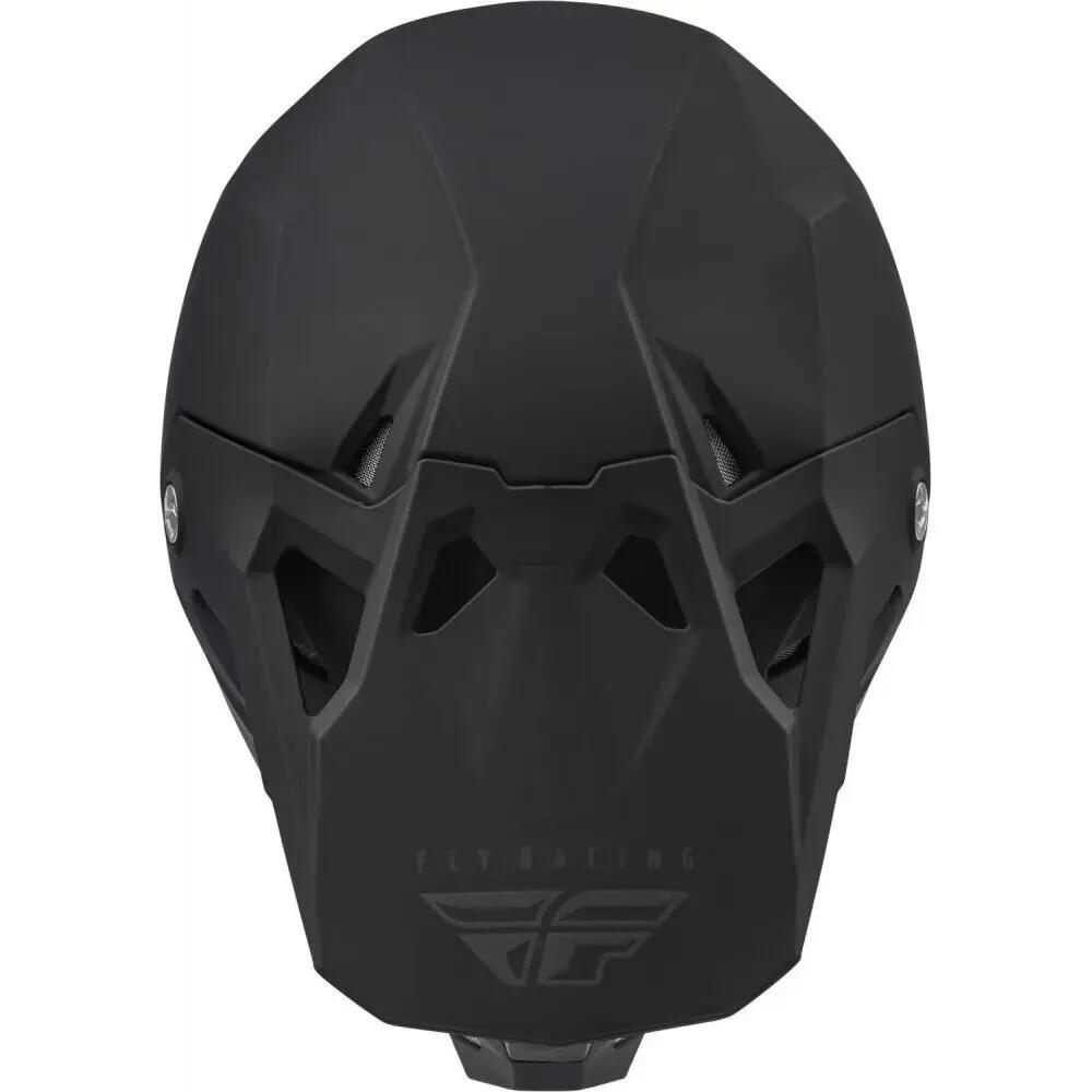 FLY RACING Helm Formula CP Solid Schwarz Matt 3/4