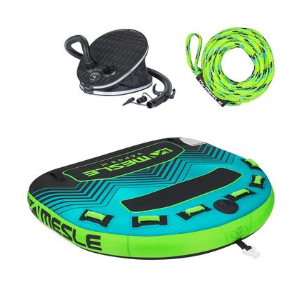 Pack Bouée Tractée Vapor avec Corde & Pompe 3 Personnes Gonflable pour Bateau