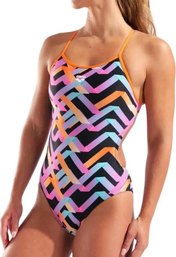 Maillot de Bain Arena Texture Multicolore/Noir Femme 3/8