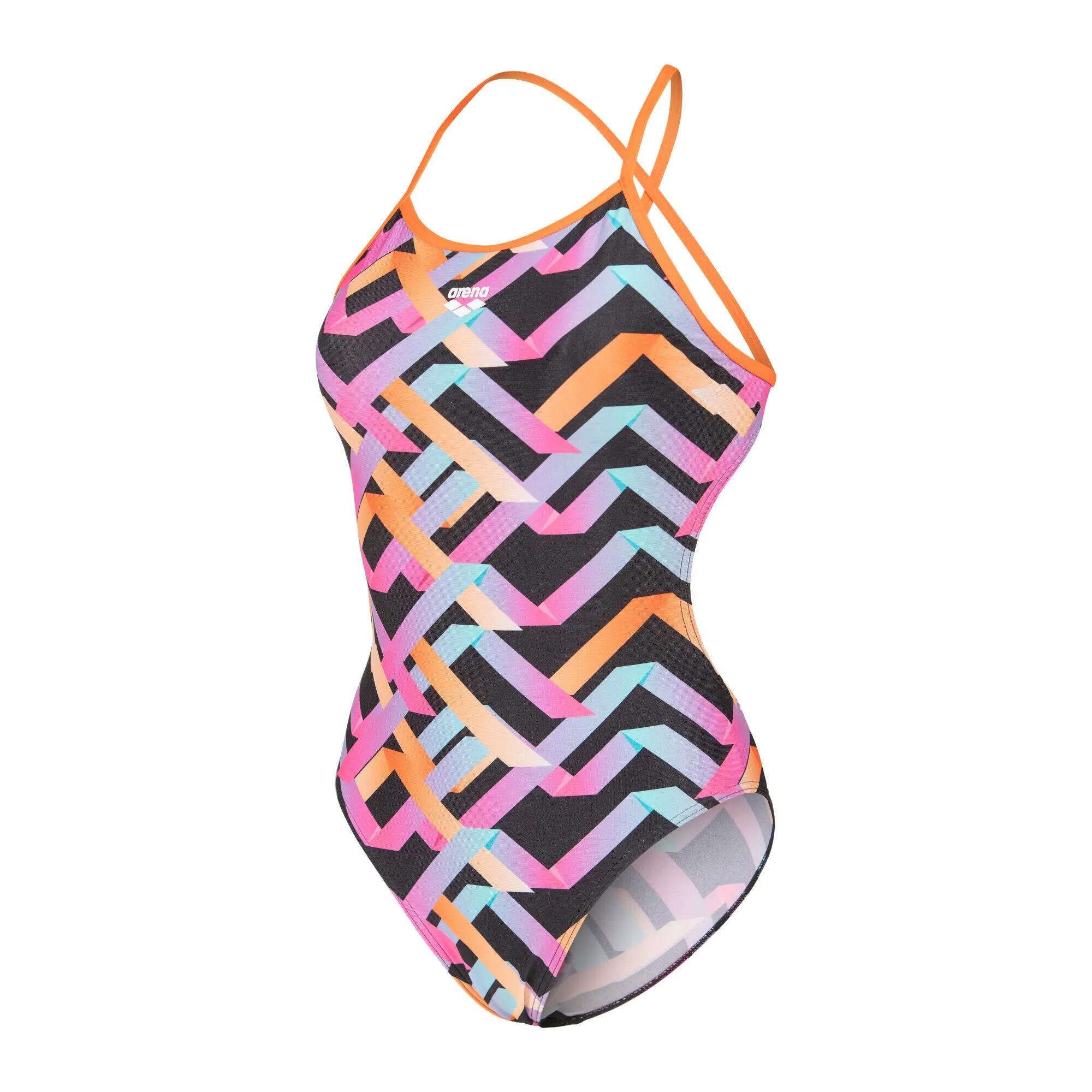 Maillot de Bain Arena Texture Multicolore/Noir Femme 6/8