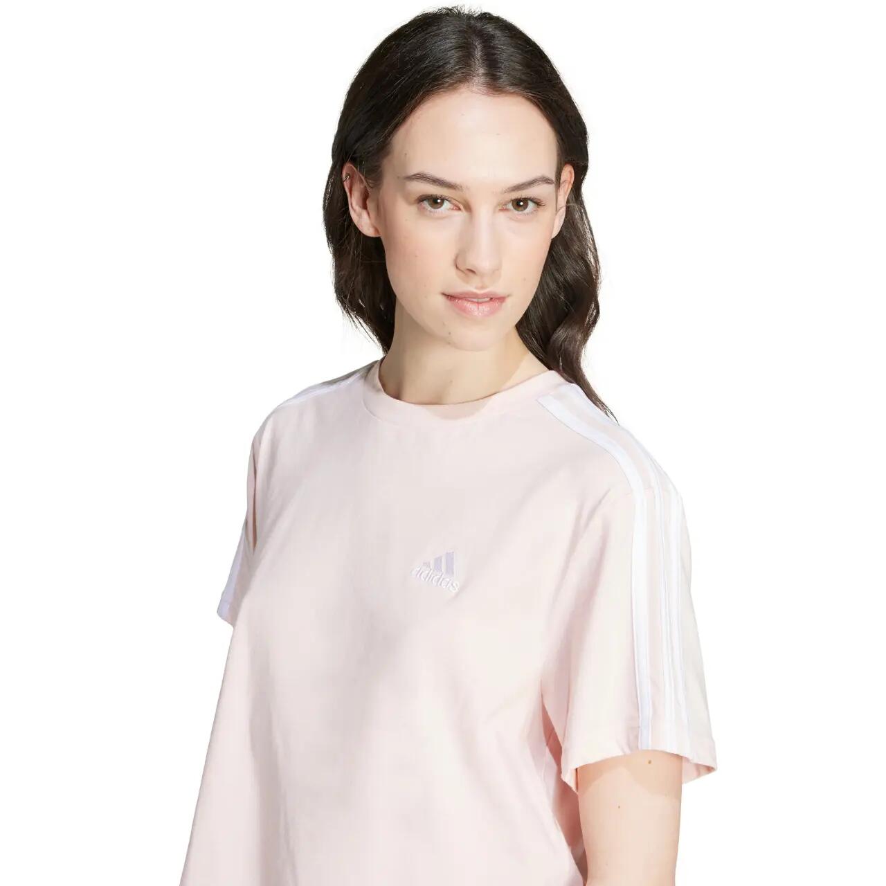 Camiseta de mujer adidas Essentials 3-Stripes Single Jersey Crop Top 4/5